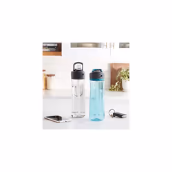Contigo Ashland 2.0 Leak-Proof Water Bottle with Lid Lock and Angled Straw  Dishwasher Safe  Interchangeable Lid  Pack of 2  24oz  Juniper/Sake