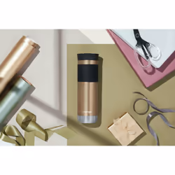 Contigo Byron Vacuum-Insulated Stainless Steel Travel Mug  24oz  Chardonnay Color with Leak-Proof Lid  Keeps Beverages Hot or Cold  Perfect for Coffee