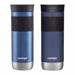 Contigo VacuumInsulated Stainless Steel LeakProof Travel Mug 20 Ounce Blue Corn Midnight Blueberry 2Pack