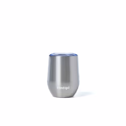 contigo River North Stainless Steel Wine Tumbler with Splash-Proof Lid, 12 Oz, 2-Pack, Dark Ice & Stainless Steel