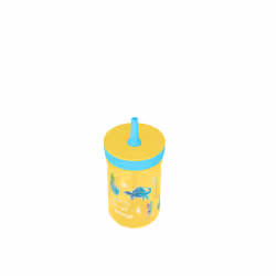 Contigo Kids Leighton Straw Tumbler with Spill-Proof Leak-Proof Lid  14oz  Pineapple/Dinos