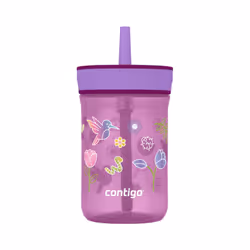 Contigo Leighton Straw Tumbler 14 oz Grape (Tulips)