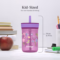 Contigo Leighton Straw Tumbler  14 oz  Grape (Tulips)