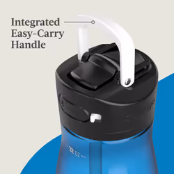Contigo Ashland 2.0  32oz Leak-Proof Water Bottle with Interchangeable Lid  Angled Straw & Lid Lock  Blue Poppy Color  Dishwasher Safe and Suitable fo