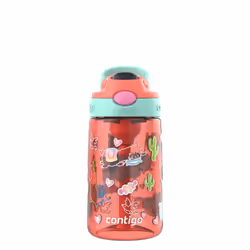 Contigo Autospout Kids Water Bottle 14oz Pack of 1 Coral/Llamas