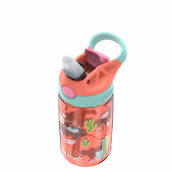 Contigo Autospout Kids Water Bottle  14oz  Pack of 1  Coral/Llamas