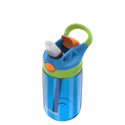 Contigo Autospout Kids Water Bottle  14oz  Single Pack  Blue Poppy/Cool Lime