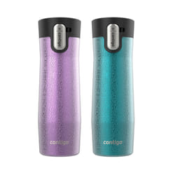 Contigo AUTOSEAL West Loop VacuumInsulated Stainless Steel Travel Mug with EasyClean Lid  20 oz  2Pack  Crystal Pansy Crysta