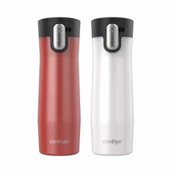 Contigo AUTOSEAL West Loop Vacuum-Insulated Stainless Steel Travel Mug with Easy-Clean Lid 20 oz 2 pack Goji Berry Frosted ...