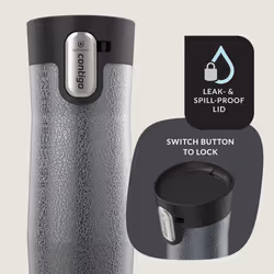 Contigo AUTOSEAL West Loop Vacuum-Insulated Stainless Steel Travel Mug with Easy-Clean Lid  16 oz  Crystal Sake