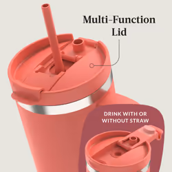 Contigo Streeterville 40oz Tumbler  Stainless Steel Vacuum Insulated  Leak-Proof  Cold for 29 Hours  Coral