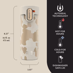 Contigo x Ally Love Stainless Steel Vacuum-Insulated Travel Mug with Autoseal and Easy Clean Lid  Spill-proof  Keeps Drinks cold 24 hrs & hot for 11 h