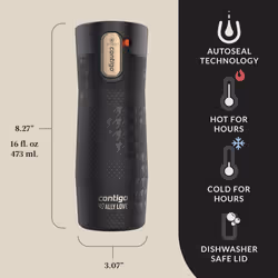 Contigo x Ally Love Stainless Steel Vacuum-Insulated Travel Mug with Autoseal and Easy Clean Lid  Spill-proof  Keeps Drinks cold 24 hrs & hot for 11 h