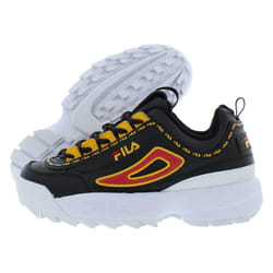 Fila Disruptor Ii Premium Repeat Boys Shoes Size 4.5  Color: Black/Gol