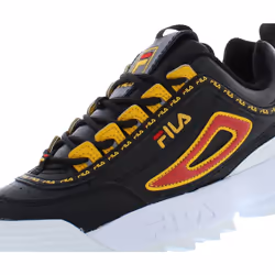 Fila Disruptor Ii Premium Repeat Boys Shoes Size 4.5  Color: Black/Gol