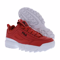 Fila Mens Disruptor II Premium RED White Black Size 9