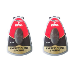 Kiwi Express Shoe Shine Sponge  0.2 fl oz  Black (Pack Of 2)