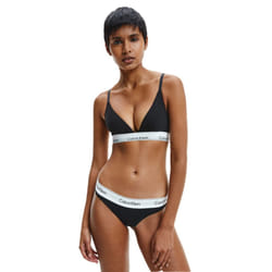 Calvin Klein Women's Modern Cotton Stretch Thong Panties  Black  Large
