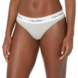 Calvin Klein Women's Modern Cotton Stretch Thong Panties  Grey Heather