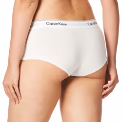 Calvin Klein Women's Modern Cotton Boyshort Panty  White  X-Large