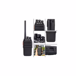 Retevis RT24 Walkie Talkies PMR446 License-free Two Way Radio 16 Channels Scan TOT with USB Charger and Earpieces (Black, 1 Pair)
