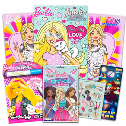 Barbie Coloring and Activity Book Super Set - 4 Books with Over 25 Stickers Party Pack