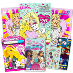Barbie Coloring and Activity Book Super Set - 4 Books with Over 25 Stickers Party Pack