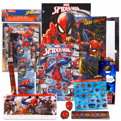 Marvel Spiderman School Supplies Set - Bundle With Spiderman Folder N