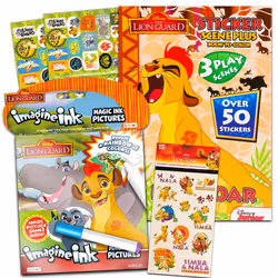 Lion King and Lion Guard Coloring Book Set - Mess-Free Imagine Ink Boo