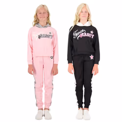 Star Ride Sweet Butterfly Girls 4-Piece Fleece Active Hoodie and Athletic Jogger Sweatpants and Sweatshirt Kids Clothing Set