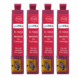 Compatible 4 Go Inks Magenta Ink Cartridges to replace Epson T1633 (16XL Series)  / non-OEM for Epson Workforce Printers