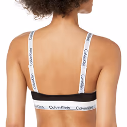 Calvin Klein Women's Modern Cotton Unlined Triangle Crossback Bralette