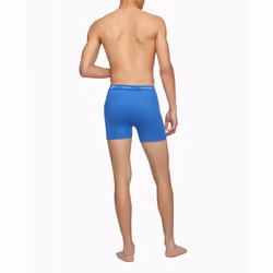 Calvin Klein Men's Cotton Classics 3-pack Boxer Brief  Medieval Blue  Minnow  Blue Bay  Large