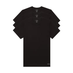 Calvin Klein Men's Cotton Classics 3-Pack Undershirts  3 BLACK - CREWN