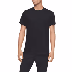 Calvin Klein Men's Cotton Classics 3-Pack Undershirts  3 BLACK - CREWN