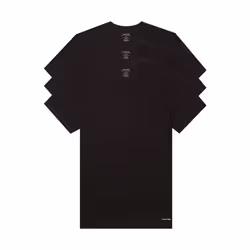 Calvin Klein Men's Cotton Classics 3-Pack Undershirts 3 BLACK - CREWN