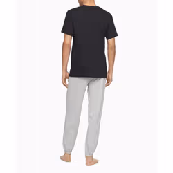 Calvin Klein Men's Cotton Classics 3-Pack Undershirts  3 BLACK - VNECK