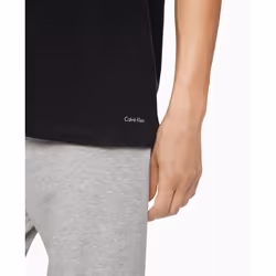 Calvin Klein Men's Cotton Classics 3-Pack Undershirts  3 BLACK - VNECK