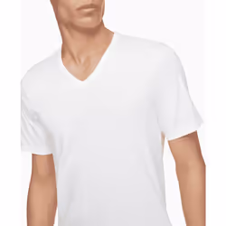 Calvin Klein Mens Cotton Classic 3-Pack Slim Fit Short Sleeve V-Neck U