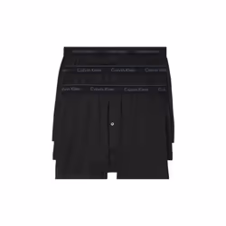 Calvin Klein Men's Cotton Classics 3-Pack Knit Boxer  3 Black  Small