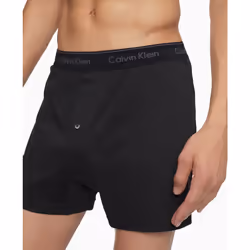 Calvin Klein Men's Cotton Classics 3-Pack Knit Boxer  3 Black  Small