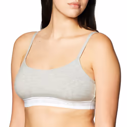 Calvin Klein Women's Ck One Cotton Unlined Bralette Grey Heather XS