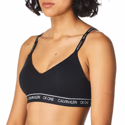 Calvin Klein Women's CK One Cotton Lightly Lined Bralette  Black  X-Sm
