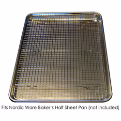 Hamilton Housewares Stainless Steel Cooling Rack - Heavy Duty and Oven Safe, Good for Cooling, Baking and Roasting - Fits Half Sheet Pans - Perfect f