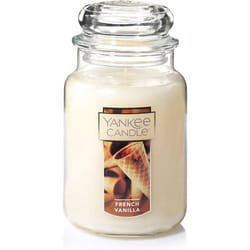 Yankee Candle French Vanilla Scented  Classic 22oz Large Jar Single Wick Candle  Over 110 Hour Burn Time  Ideal for Entertaining and Personal Relaxati