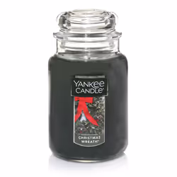Yankee Candle Christmas Wreath Scented Classic 22oz Large Jar Single Wick Candle Over 110 Hours of Burn Time