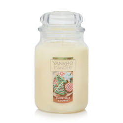 Yankee Candle Christmas Cookie Scented  Classic 22oz Large Jar Single Wick Candle  Over 110 Hours of Burn Time  Perfect for Holiday Gifting and Celebr