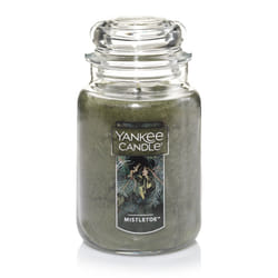 Yankee Candle Mistletoe Scented  Classic 22oz Large Jar Single Wick Candle  Over 110 Hours of Burn Time  Holiday Gifts for All