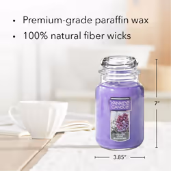 Yankee Candle Lilac Blossoms Scented  Classic 22oz Large Jar Single Wick Candle  Over 110 Hours of Burn Time  Perfect for Gifting  Gatherings and Seas
