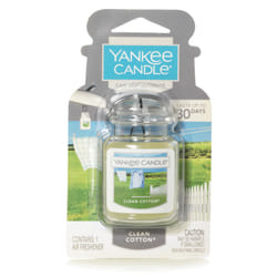 Yankee Candle Car Air Fresheners  Hanging Car Jar Ultimate Clean Cotton Scented  Neutralizes Odors Up To 30 Days